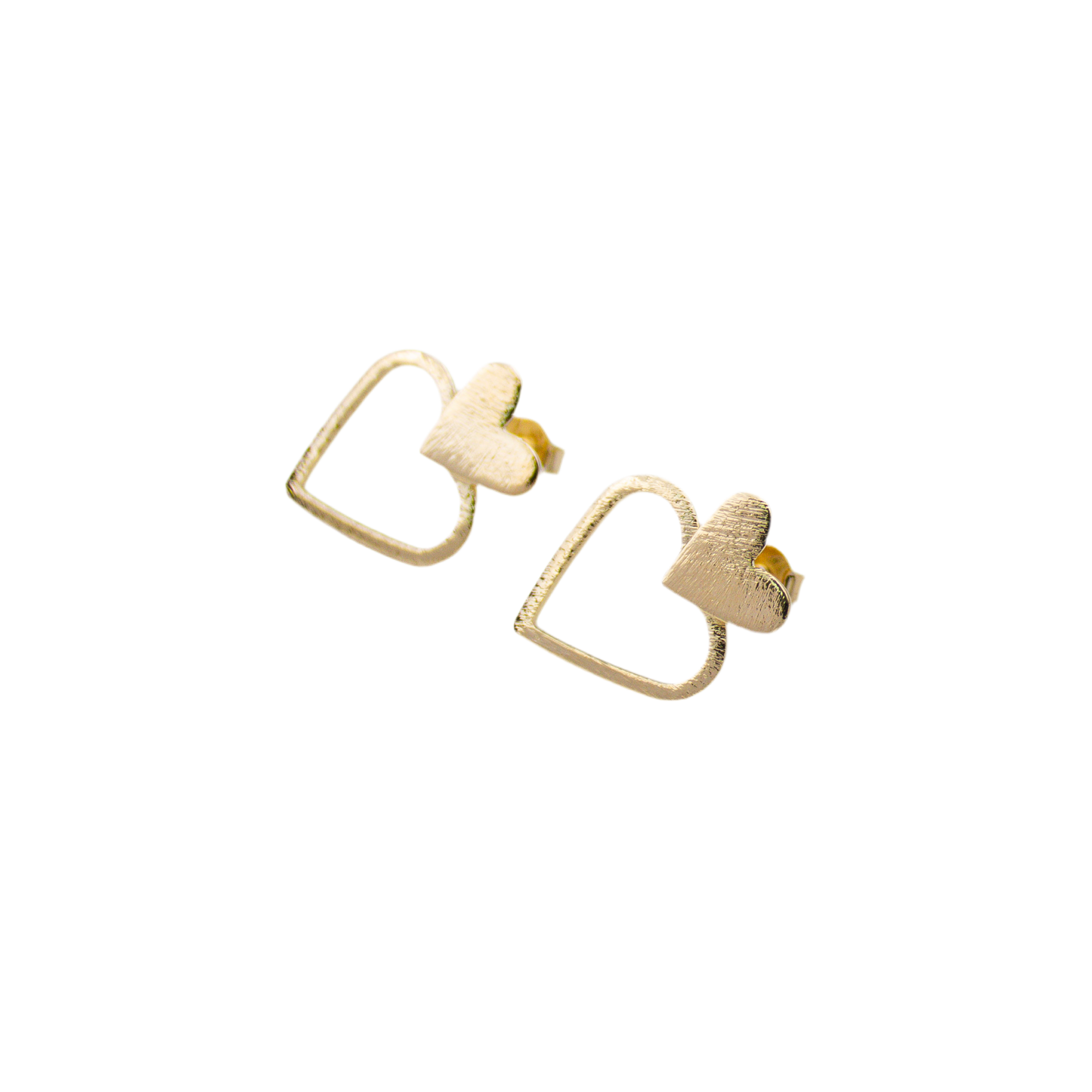 Double heart earrings