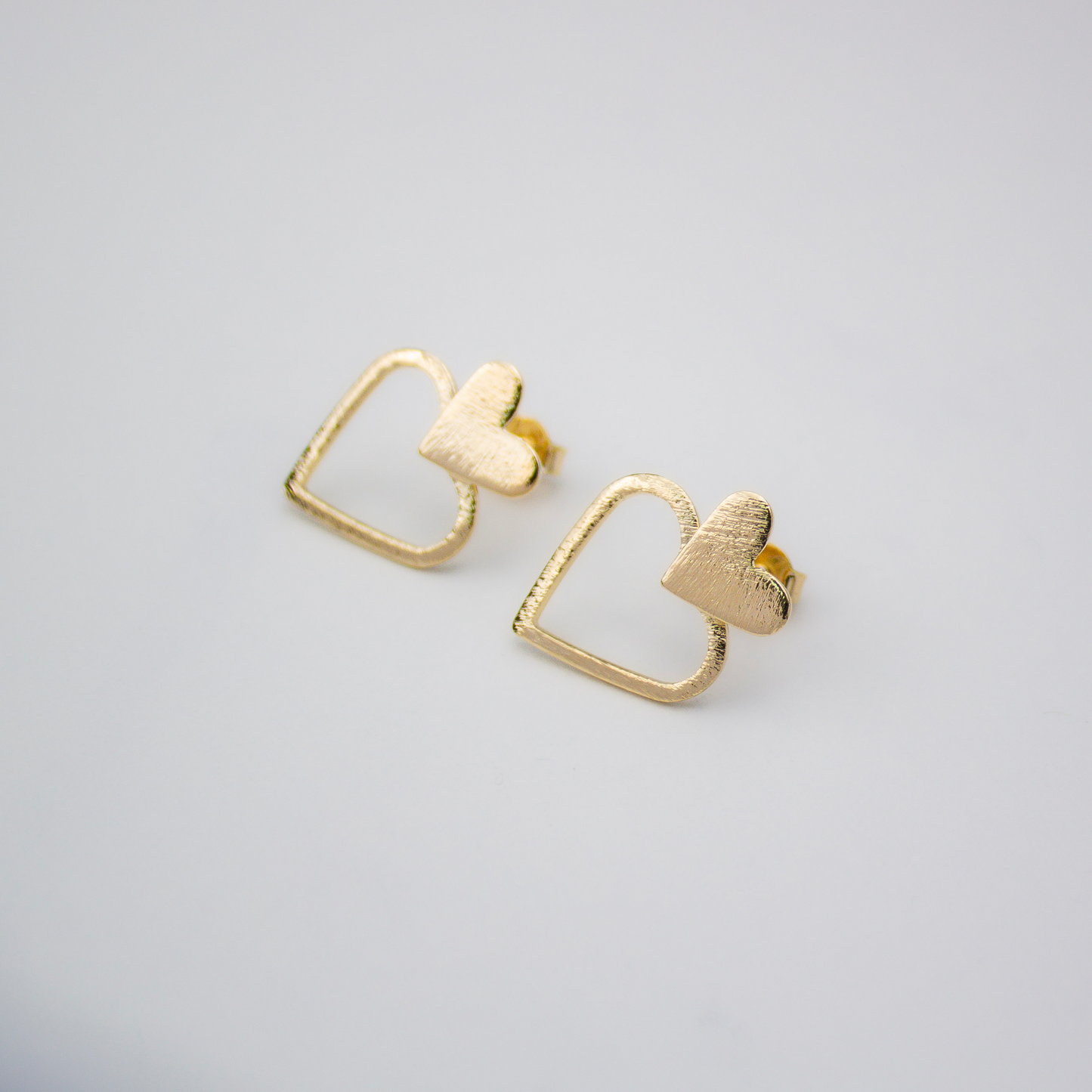 Double heart earrings