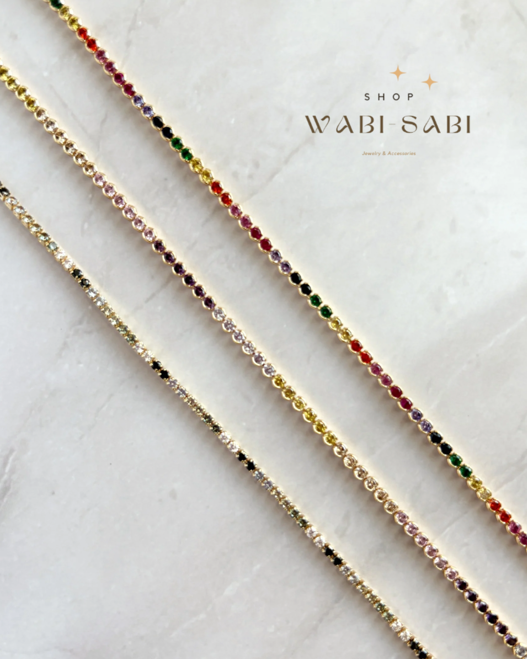 Gold Plated Tennis Necklace