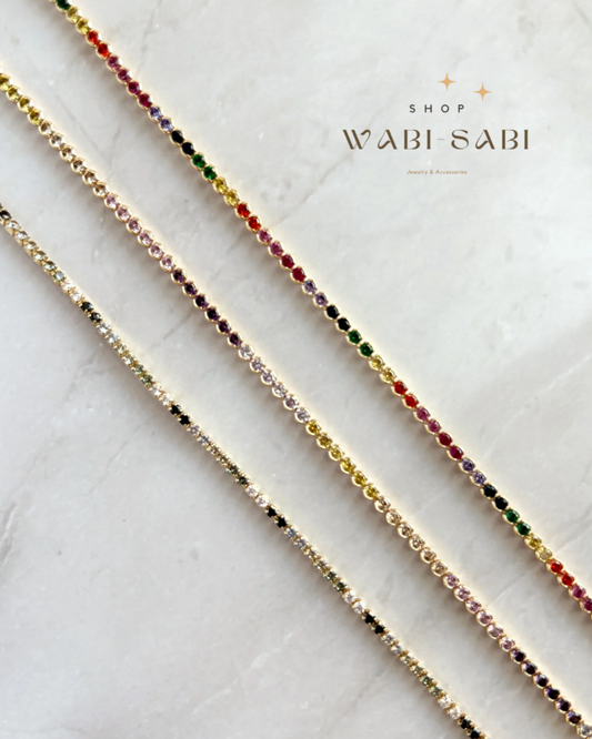 Gold Plated Tennis Necklace