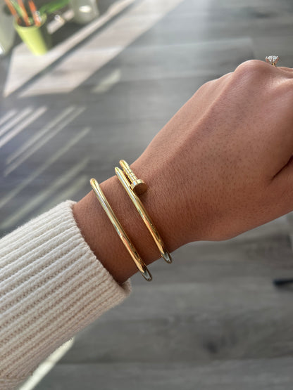 Golden Nail Bracelet