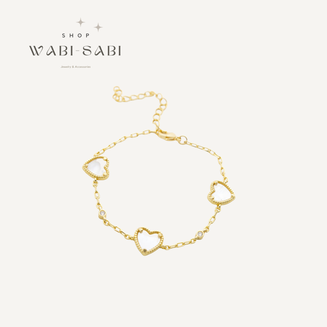 White Hearts Bracelet